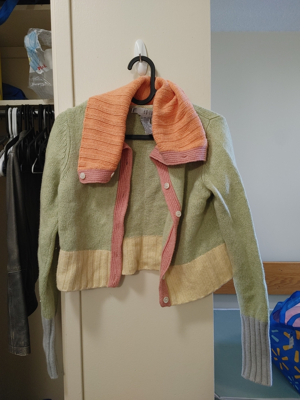 Colorblock Knit Cardigan